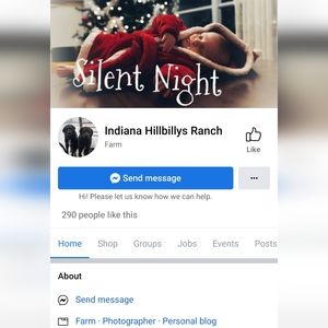 Follow me on Facebook @ Indiana Hillbillys Ranch